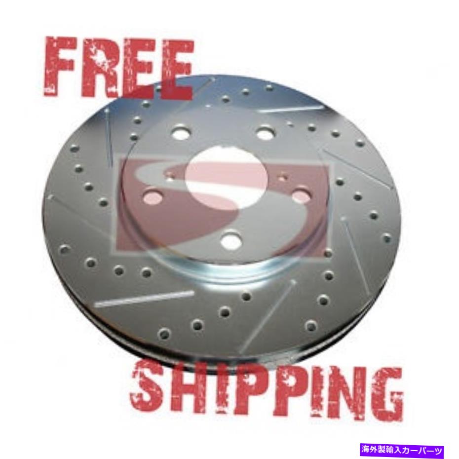 brake disc rotor フロント +リアセットパフォーマンスクロスドリルスロットスロットブレーキディスクローターTBS13159 FRONT + REAR SET Performance Cross Drilled Slotted Brake Disc Rotors TBS13159【並行輸入品】