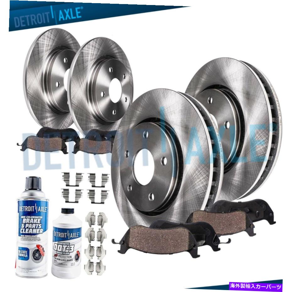 brake disc rotor ホンダアコードローターブレーキパッド用のフロントおよびリアブレーキローターとブレーキパッドキット Front and Rear Brake Rotors & Brake Pads Kit for Honda Accord Rotor Brakes Pad【並行輸入品】