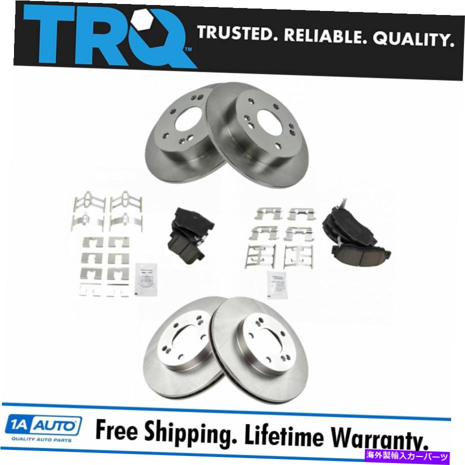 brake disc rotor 97-01ホンダプレリュード用のTRQディスクブレーキローター＆POSIセラミックパッドフロント＆リアキット TRQ Disc Brake Rotor & Posi Ceramic Pad Front & Rear Kit for 97-01 Honda Prelude【並行輸入品】