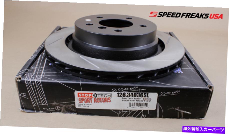 brake disc rotor STOPTECH SPORTスロットスロットローター後部左E36 BMW M3（95-99）126.34036SL STOPTECH SPORT SLOTTED ROTOR REAR LEFT E36 BMW M3 (95-99) 126.34036SL【並行輸入品】