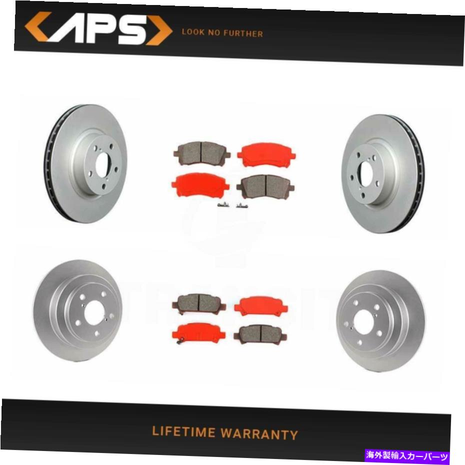 brake disc rotor Subaru Forester Impreza AWD KGS用のフロントおよびリアディスクブレーキパッドとローターキット Front and Rear Disc Brake Pad and Rotor Kit for Subaru Forester Impreza AWD KGS【並行輸入品】 52,668円