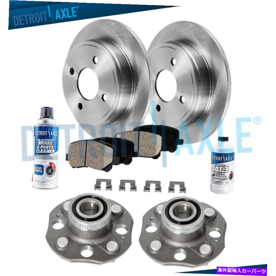 brake disc rotor 2.2Lリアディスクローターセラミックブレーキパッドホイールベアリング1994-1997ホンダアコード 2.2L Rear Disc Rotor Ceramic Brake Pad Wheel Bearing for 1994-1997 Honda Accord【並行輸入品】
