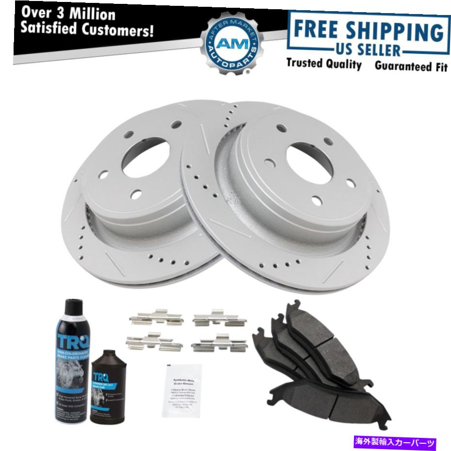 brake disc rotor ラムデュランゴアスペン用のリアセミメタリックブレーキパッド&パフォーマンスローターキット Rear Semi Metallic Brake Pad & Performance Rotor Kit for Ram Durango Aspen【並行輸入品】