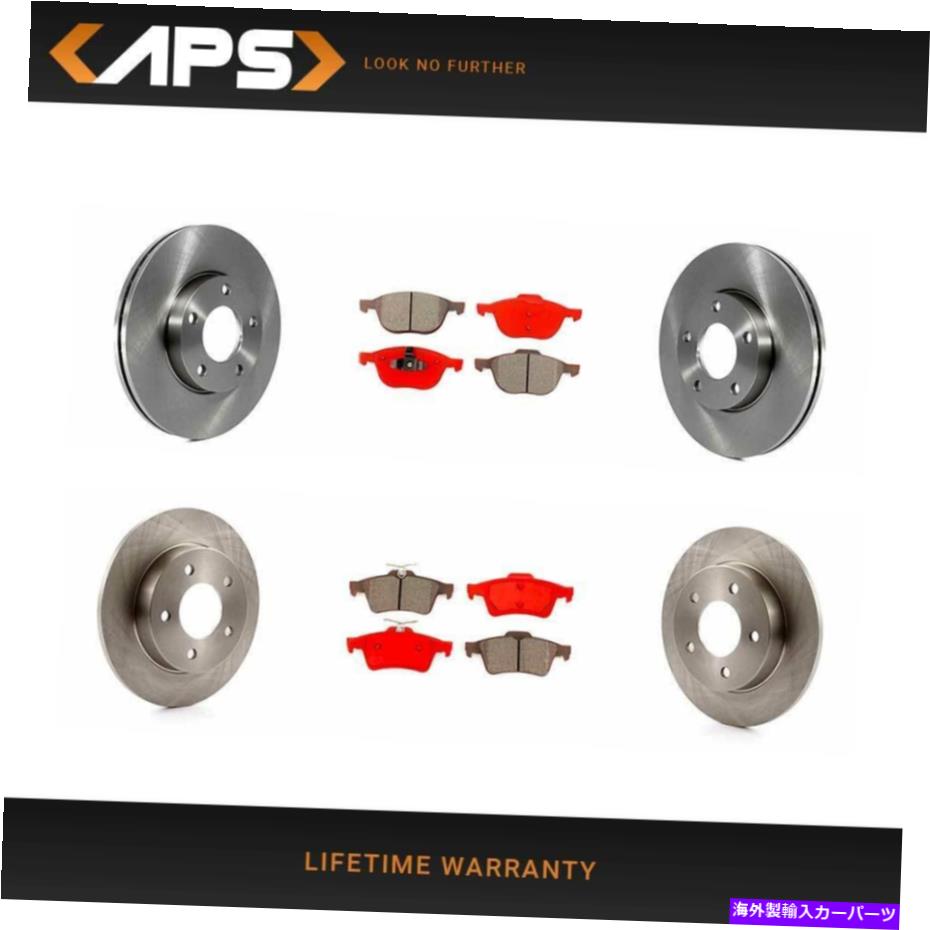 brake disc rotor マツダ3スポーツ用のフロント＆リアディスクローターとセミメタルブレーキパッドキット Front & Rear Disc Rotors & Semi-Metallic Brake Pads Kit For Mazda 3 Sport【並行輸入品】