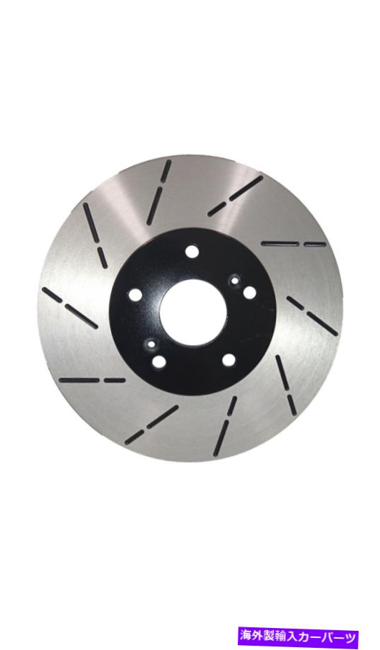 brake disc rotor [フロントプレミアムEコートスロットブレーキローターセラミックパッド]フィット2003-2005マツダ6 [Front Premium E-Coat Slotted Brake Rotors Ceramic Pads] Fit 2003-2005 Mazda 6【並行輸入品】