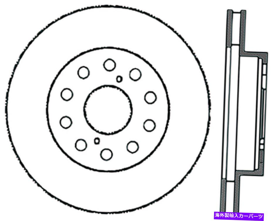 brake disc rotor ディスクブレーキロータースポーツクロスドリルとスロット付きフロント右右93-98スープラ Disc Brake Rotor-Sport Cross-Drilled and Slotted Front Right fits 93-98 Supra【並行輸入品】