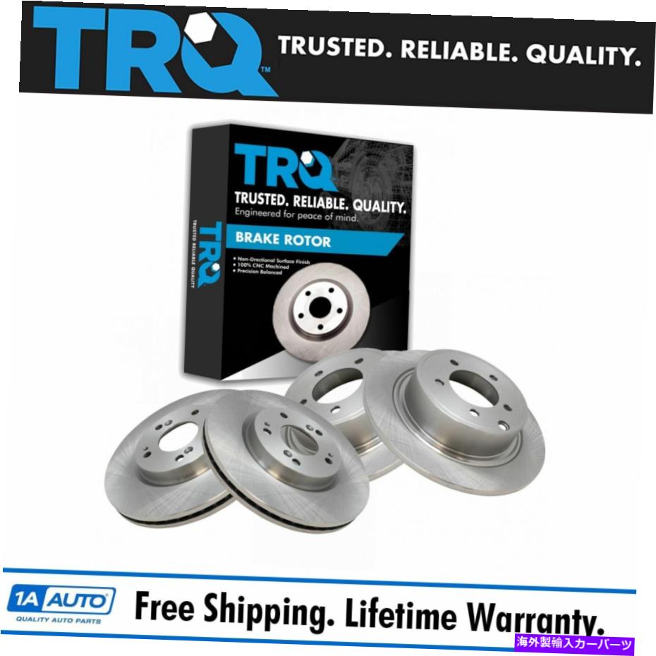 brake disc rotor TRQフロント＆リアディスクブレーキローターキットクライスラー用ダッジジープ三菱のためのセット TRQ Front & Rear Disc Brake Rotor Kit Set for Chrysler Dodge Jeep Mitsubishi New【並行輸入品】