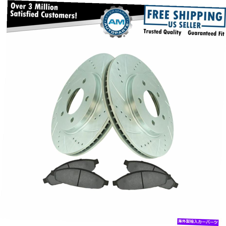 brake disc rotor フロントメタリックブレーキパッド＆パフォーマンスコーティングローターキット付き Front Metallic Brake Pad & Performance Coated Rotor Kit w/Chemicals【並行輸入品】