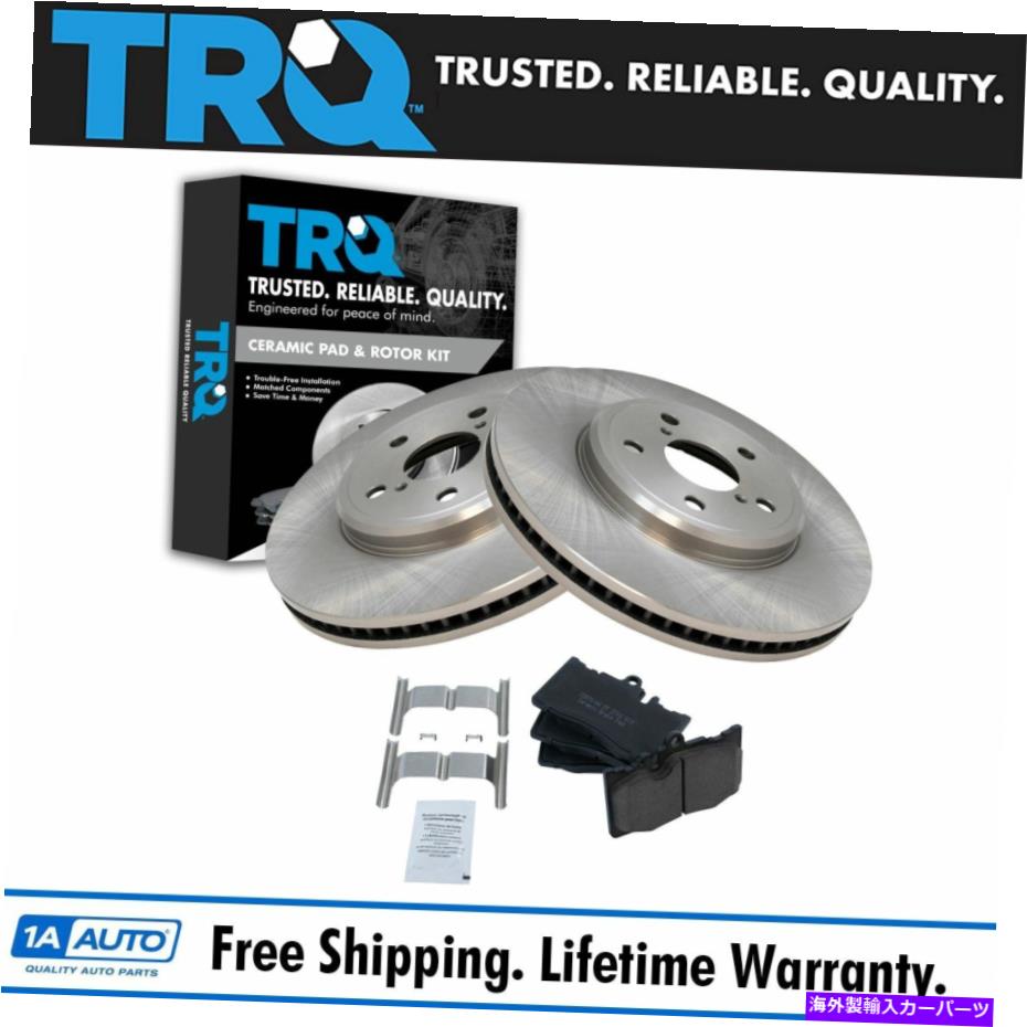 brake disc rotor TRQフロントプレミアムセラミックディスクブレーキパッド＆ローターキット付きレクサスLS430用化学物質 TRQ Front Premium Ceramic Disc Brake Pad & Rotor Kit w/Chemicals for Lexus LS430【並行輸入品】