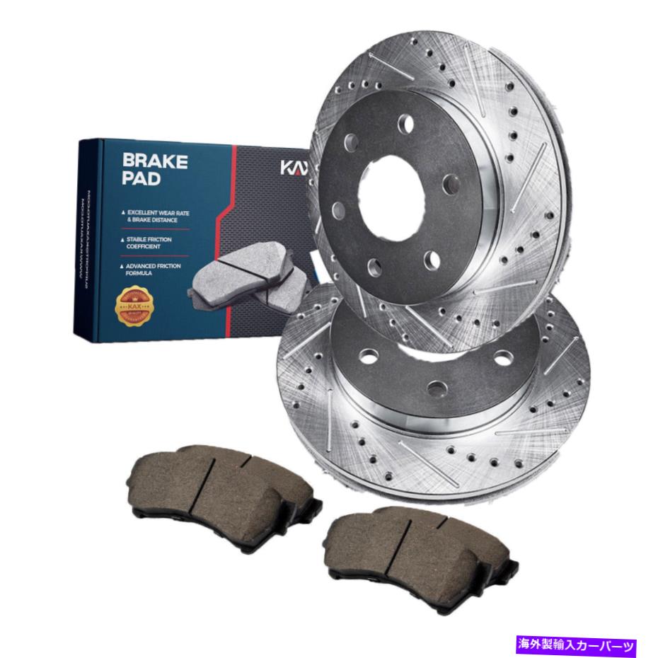 brake disc rotor シボレーGMCシルバラードシエラタホユーコン用のリアブレーキローター +ブレーキパッド Rear Brake Rotors + Brake Pads for Chevrolet GMC Silverado Sierra Tahoe Yukon【並行輸入品】