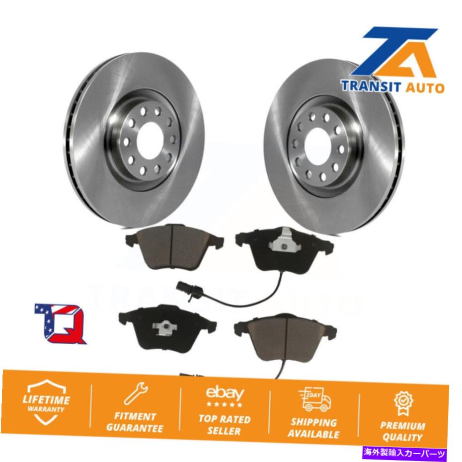 brake disc rotor アウディA4 quattro用のフロントディスクブレーキローターとセラミックパッドキット Front Disc Brake Rotors And Ceramic Pads Kit For Audi A4 Quattro【並行輸入品】