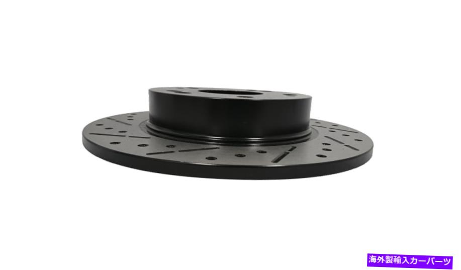 brake disc rotor [リアドリル＆スロットコーティングブレーキローターセラミックパッド]フィット09-13アウディA3 FWD 282mm [Rear Drill&Slot Coated Brake Rotors Ceramic Pads] Fit 09-13 Audi A3 FWD 282mm【並行輸入品】