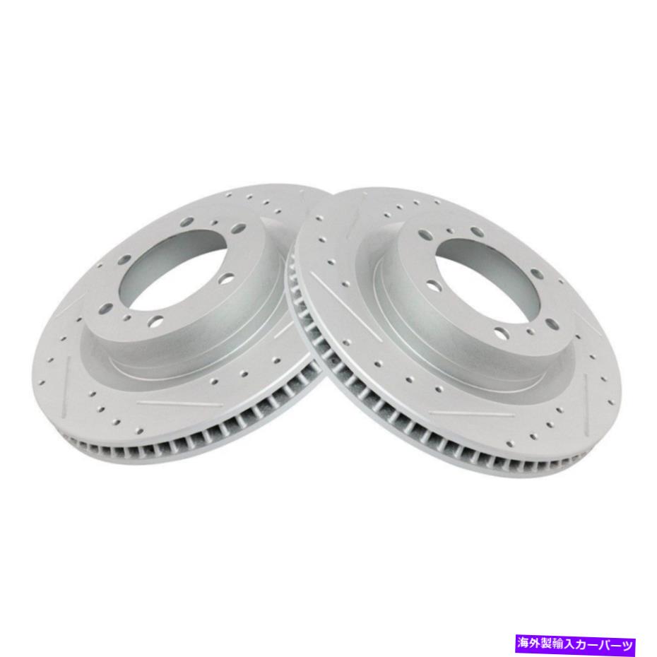 brake disc rotor トヨタ4runner 10-22ディスクブレーキローターのパフォーマンスクロスドリルとスロット付き For Toyota 4Runner 10-22 Disc Brake Rotors Performance Cross Drilled & Slotted【並行輸入品】
