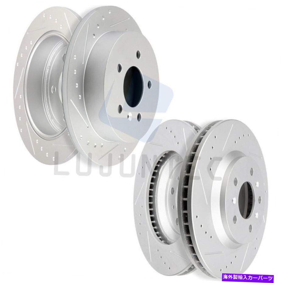 brake disc rotor 2006年2007年から2010年のシボレーインパラのフロントおよびリアブレーキディスクロータースロット Front and Rear Brake Discs Rotors For 2006 2007-2010 Chevrolet Impala Slotted【並行輸入品】 51,678円