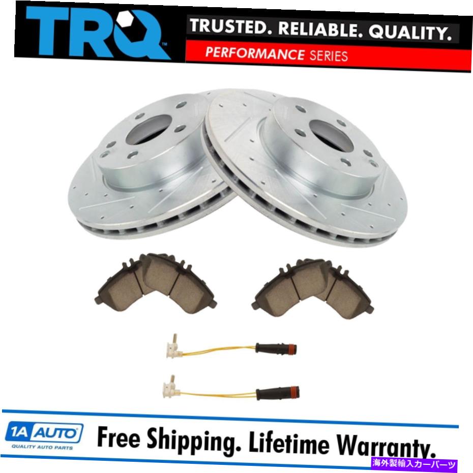 brake disc rotor TRQフロントパフォーマンス＆ブレーキローター＆セラミックパッドキット付きセラミックパッドキット TRQ Front Performance & Brake Rotor & Ceramic Pad Kit w/Chemicals【並行輸入品】