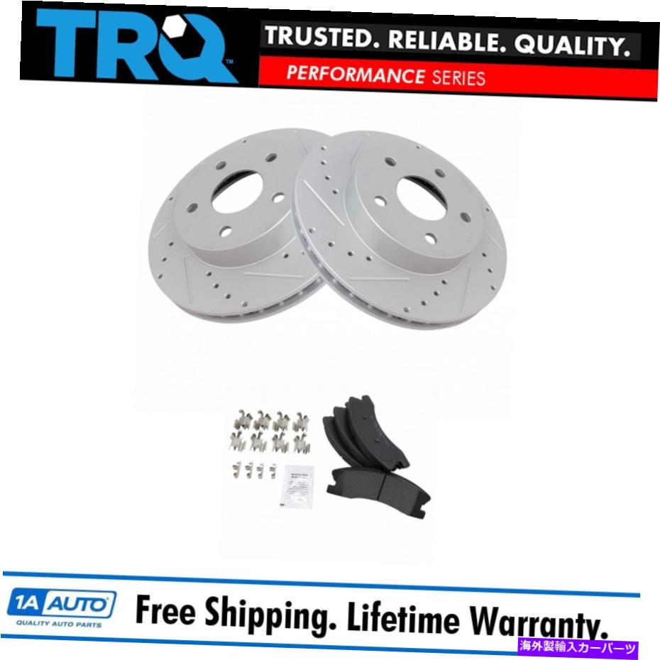 brake disc rotor Jeep用のTRQパフォーマンスローターメタリックブレーキパッドフロントキット付きフロントキット TRQ Performance Rotor Metallic Brake Pad Front Kit w/Chemicals for Jeep【並行輸入品】