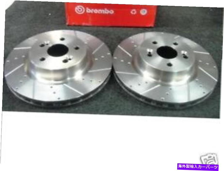 brake disc rotor ホンダシビックタイプr fn2ブレーキディスクブレンボクロスドリルドリルグローブフロントペア FITS HONDA CIVIC TYPE R FN2 BRAKE DISC BREMBO CROSS DRILLED GROOVED FRONT PAIR【並行輸入品】