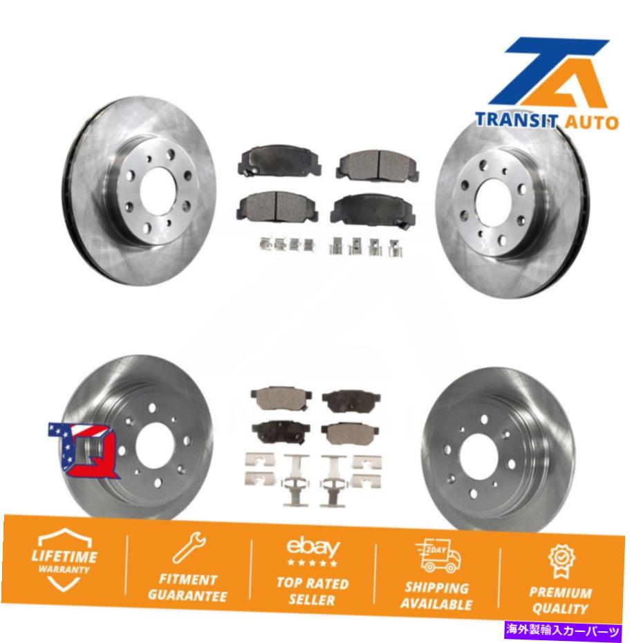 brake disc rotor ホンダシビックデルソル用のフロントリアディスクブレーキローターとセラミックパッドキット Front Rear Disc Brake Rotors And Ceramic Pads Kit For Honda Civic del Sol【並行輸入品】 51,678円
