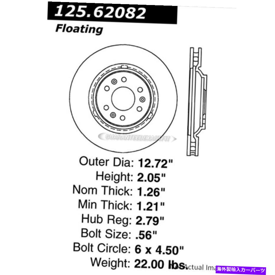 brake disc rotor Cadillac SRX 2004-2009の中心フロントブレーキローターディスク Centric Front Brake Rotor Disc For Cadillac SRX 2004-2009【並行輸入品】