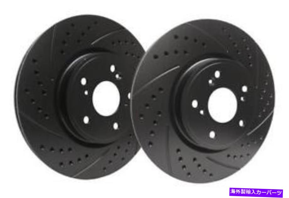 brake disc rotor SPPブラックドリル&スロット付きフロントブレーキローター1990-93 Mazda Miata SPP Black Drilled & Slotted Front Brake Rotors for 1990-93 Mazda Miata【並行輸入品】