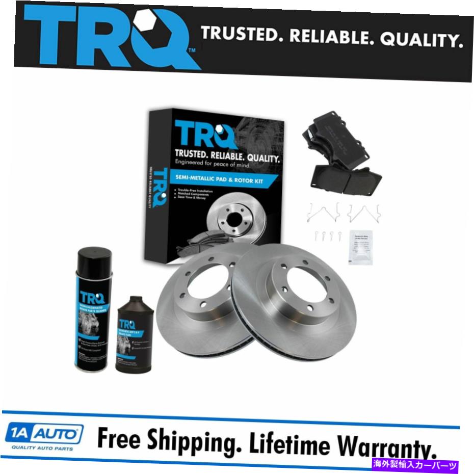 brake disc rotor トヨタレクサス用の化学物質付きTRQフロントセミメタリックブレーキパッド＆ローターキット TRQ Front Semi Metallic Brake Pad & Rotor Kit w/Chemicals for Toyota Lexus【並行輸入品】