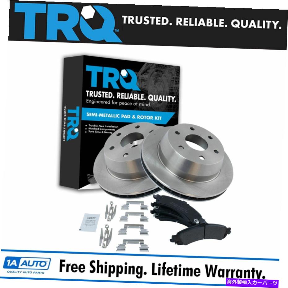 brake disc rotor TRQプレミアムPOSIセミメタルブレーキパッドとキャデラックシェビー用ローターリア TRQ Premium Posi Semi-Metallic Brake Pad & Rotor Rear for Cadillac Chevy【並行輸入品】
