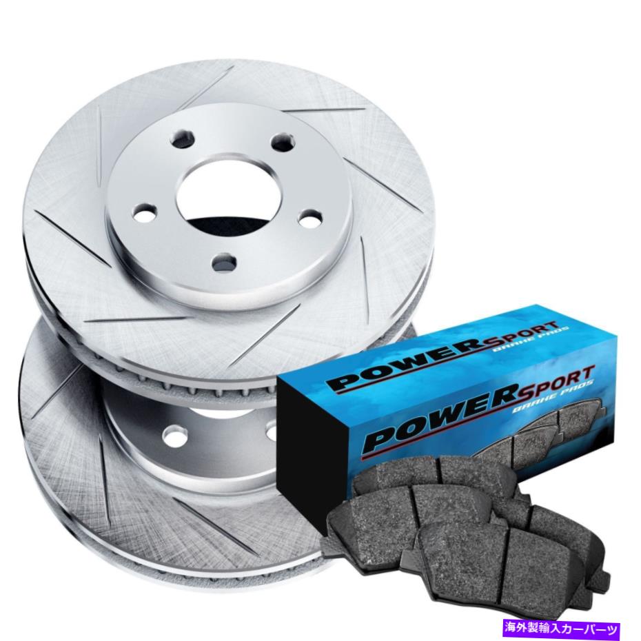 brake disc rotor 2003年から2005年のジャガーSタイプのフロントスロットスロットブレーキローター +セラミックブレーキパッド For 2003-2005 Jaguar S-Type Front Slotted Brake Rotors + Ceramic Brake Pads【並行輸入品】 52,668円
