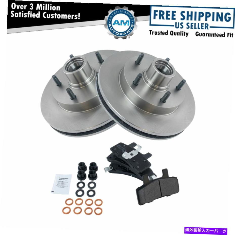 brake disc rotor RAM用のフロントディスクブレーキパッドとローターキット1500ピックアップトラック2WD 2x4 Front Disc Brake Pads & Rotors Kit for Ram 1500 Pickup Truck 2WD 2x4【並行輸入品】