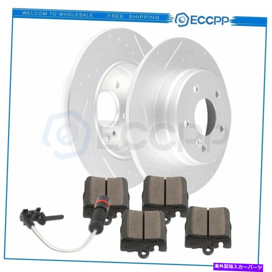brake disc rotor メルセデスベンツCLK320 CL??K430 00 -03用リアブレーキローターセラミックパッドとセンサー Rear Brake Rotors Ceramic Pads And Sensor For Mercedes-Benz CLK320 CLK430 00 -03【並行輸入品】