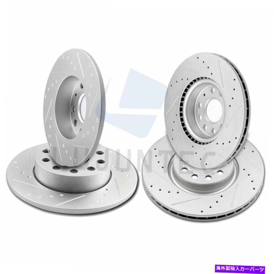 brake disc rotor 2009年から2010年のフロントとリアのブレーキディスクローターフォルクスワーゲンジェッタTDI 2.0L Brake Disc Rotors Front And Rear For 2009-2010 Volkswagen Jetta TDI 2.0L【並行輸入品】