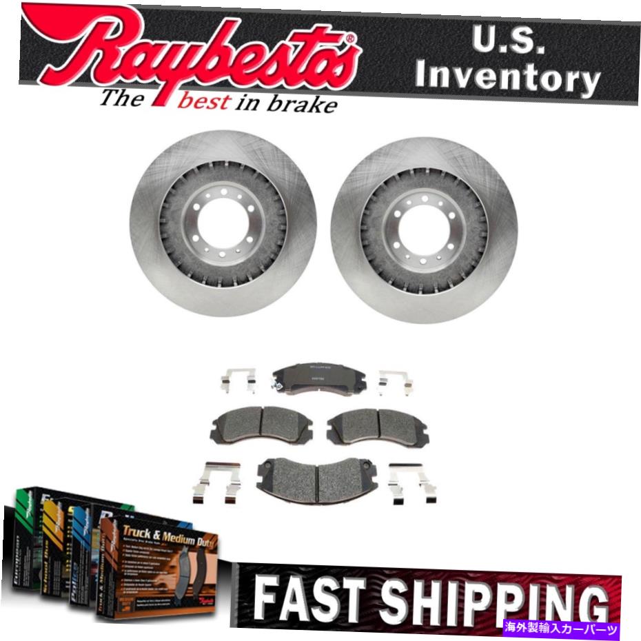 brake disc rotor 三菱モンテロ用のフロントキットブレーキローターセラミックブレーキパッドとハードウェア Front Kit Brake Rotors Ceramic Brake Pads & Hardware For Mitsubishi Montero【並行輸入品】