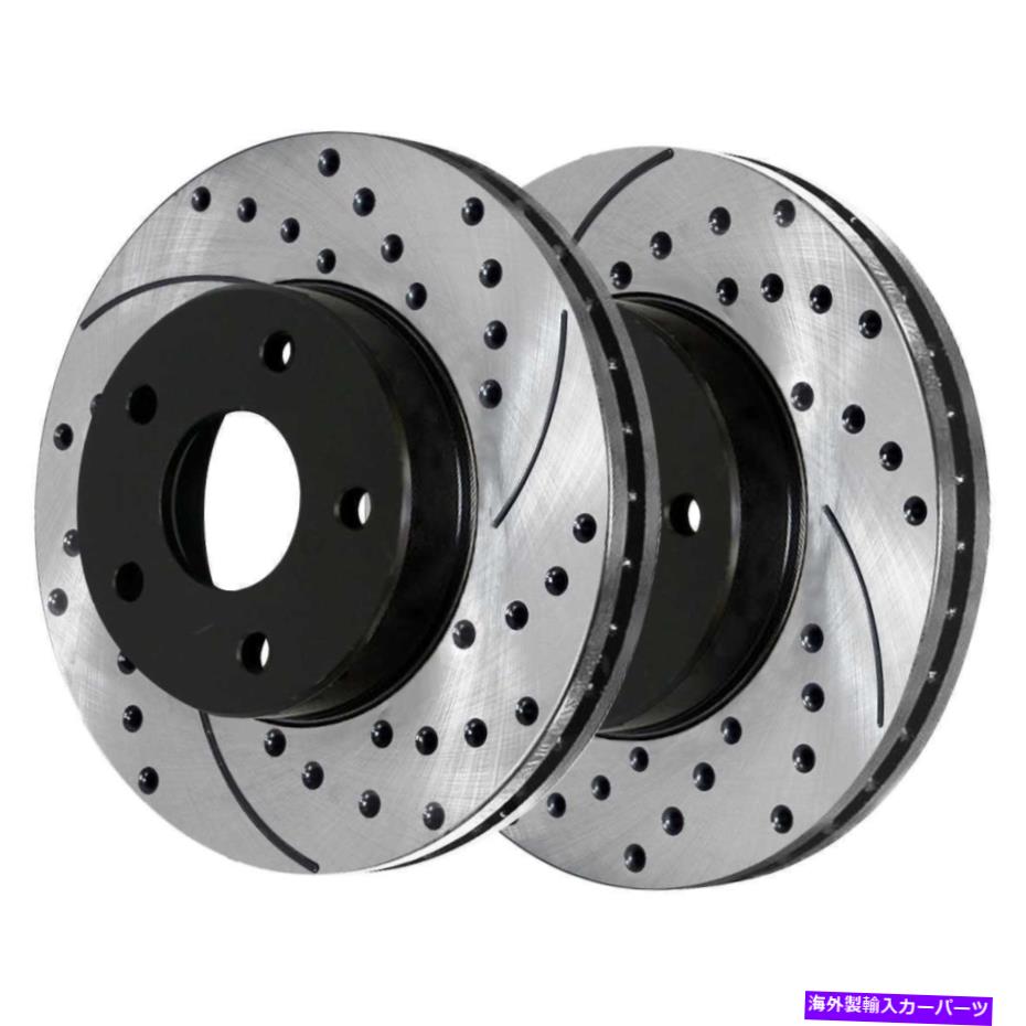 brake disc rotor 2005年から2008年のコバルト2004-2012マリブフロントドリルスロットスロットブレーキローターペア For 2005-2008 Cobalt 2004-2012 Malibu Front Drilled Slotted Brake Rotor Pair【並行輸入品】