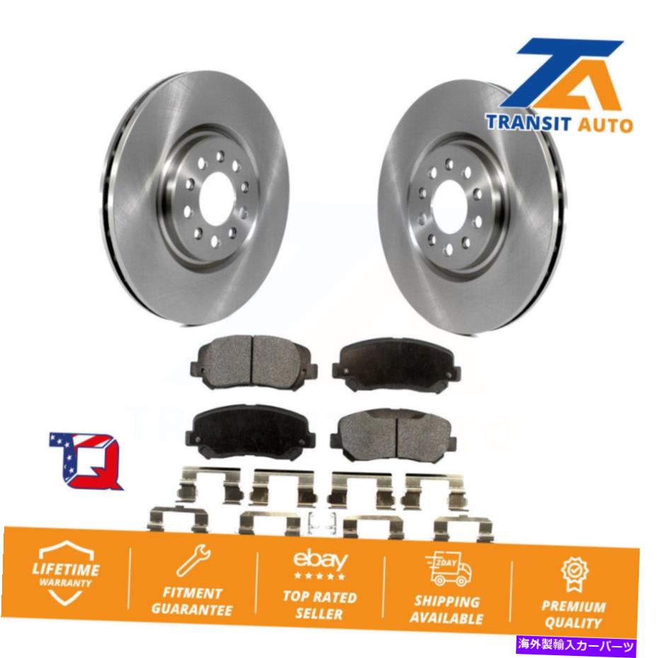 brake disc rotor シングルピストンキャリパー付きジープチェロキー用のフロントブレーキローターとセラミックパッドキット Front Brake Rotor & Ceramic Pad Kit For Jeep Cherokee With Single Piston Caliper【並行輸入品】