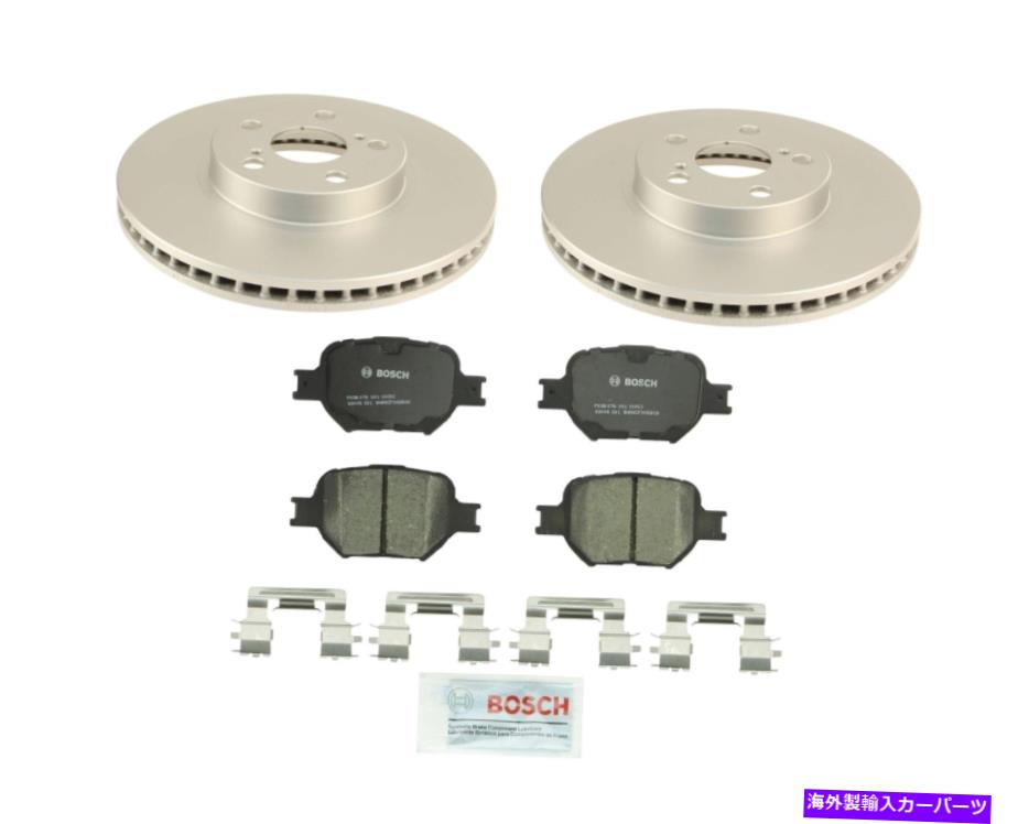 brake disc rotor ボッシュ2フロントベントローター274mm＆セラミックディスクブレーキパッドキットトヨタサイオン用 Bosch 2 Front Vented Rotors 274mm & Ceramic Disc Brake Pads Kit For Toyota Scion【並行輸入品】