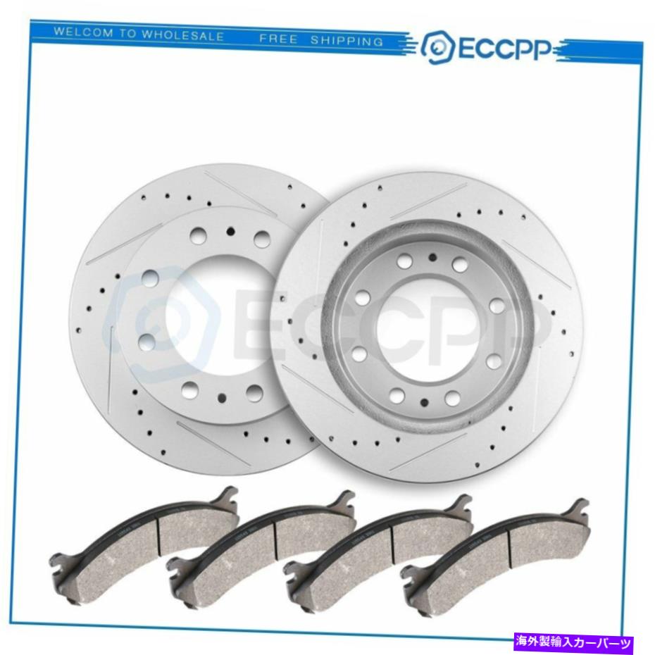 brake disc rotor キャデラックデビルシェビー雪崩2500用のフロントセラミックブレーキパッドとローター Front Ceramic Brake Pads And Rotors For Cadillac DeVille Chevy Avalanche 2500【並行輸入品】
