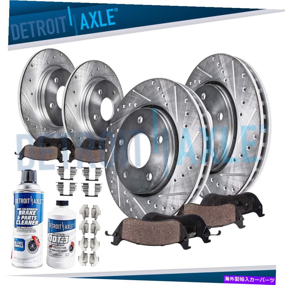 brake disc rotor 1995-99 Eclipse Talon Sebringのフロント＆リアドリルローター +セラミックブレーキパッド Front & Rear DRILLED Rotor + Ceramic Brake Pad for 1995-99 Eclipse Talon Sebring【並行輸入品】