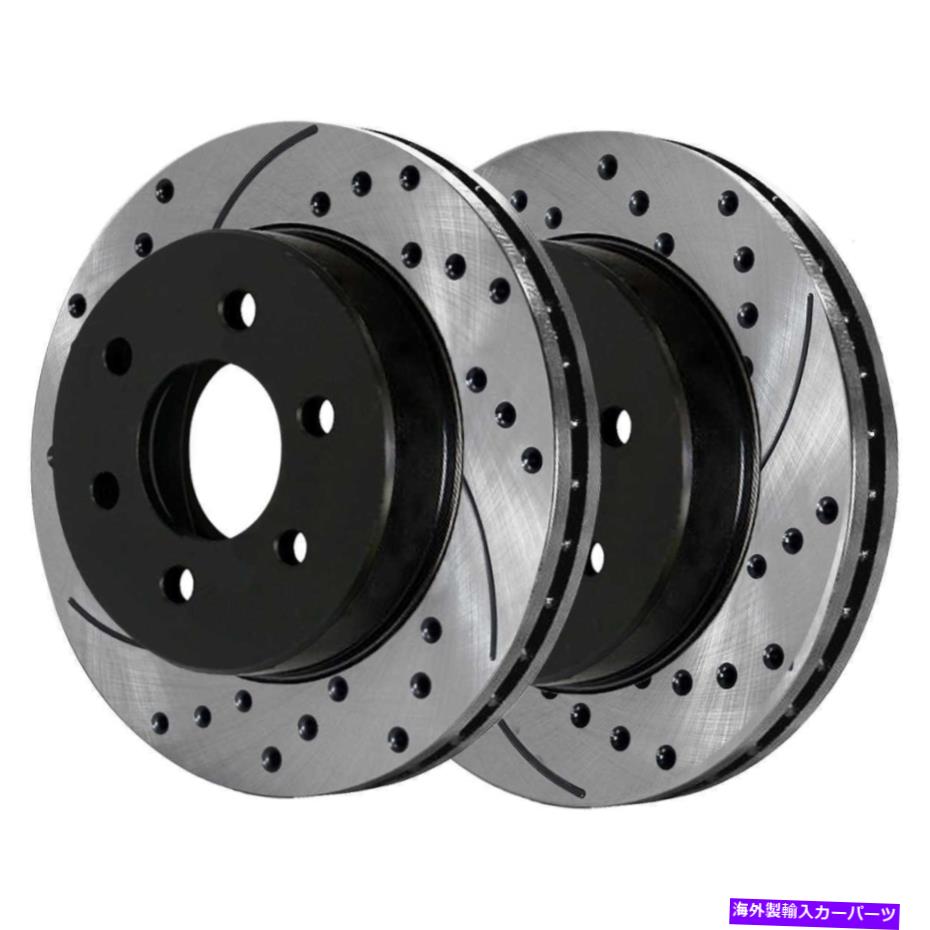 brake disc rotor 2003年から2006年にかけてフォードエクスペディションナビゲーターリアドリルスロットスロットブレーキローターペア For 2003-2006 Ford Expedition Navigator Rear Drilled Slotted Brake Rotor Pair【並行輸入品】