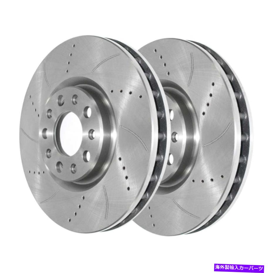 brake disc rotor 2015-2017 200 2013-2016ダートシルバーフロントドリルスロットスロットブレーキローターペア For 2015-2017 200 2013-2016 Dart Silver Front Drilled Slotted Brake Rotor Pair【並行輸入品】
