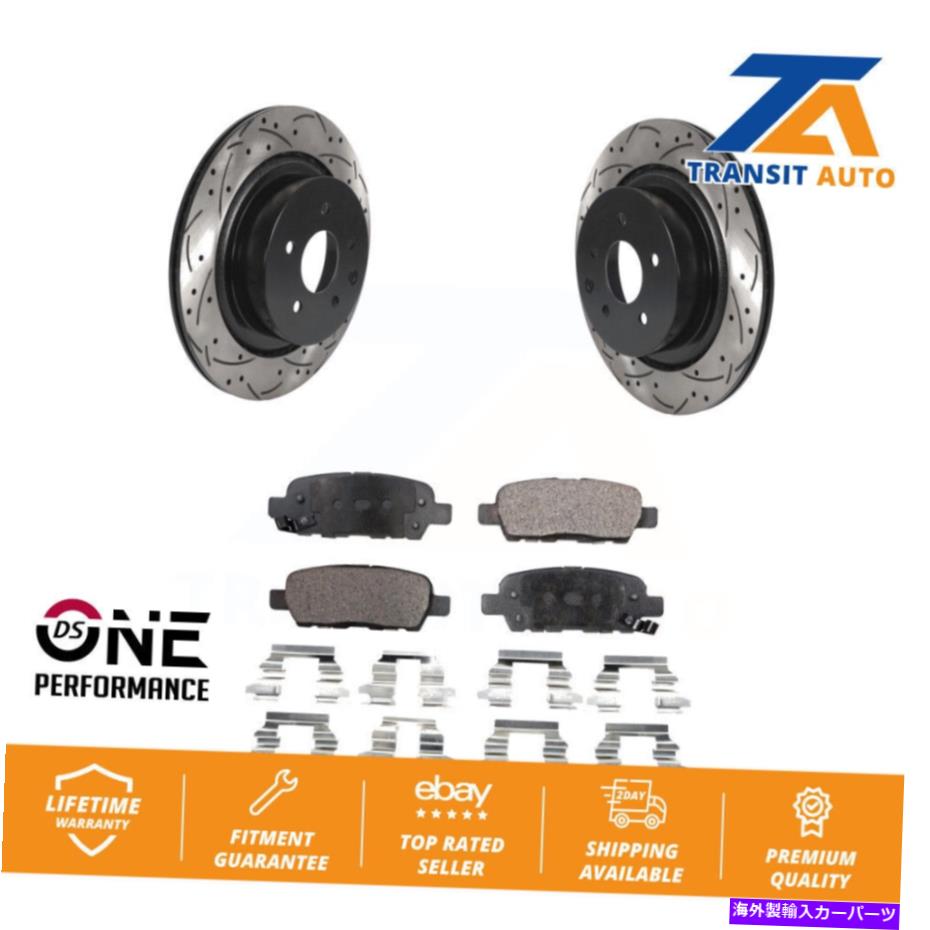 brake disc rotor リアドリルスロットディスクブレーキローターインフィニティG37 G35 Q60用セミメタルパッドキット Rear Drill Slot Disc Brake Rotors Semi-Metallic Pad Kit For Infiniti G37 G35 Q60【並行輸入品】