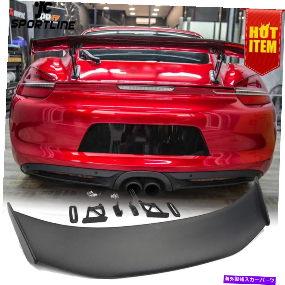 海外製 エアロパーツ ポルシェケイマンボクスター981 718 987 997 998 911 GT4リアトランクスポイラーウィング Fits Porsche Cayman Boxster 981 718 987 997 998 911 GT4 Rear Trunk Spoiler Wing【並行輸入品】