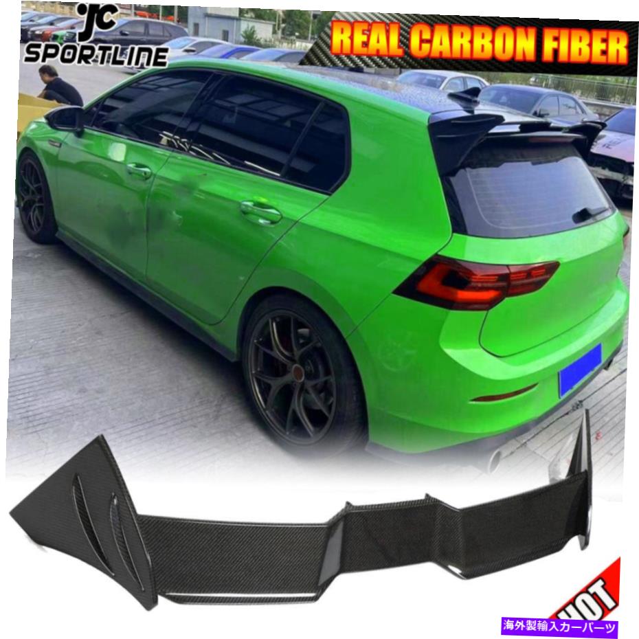 海外製 エアロパーツ リアルカーボンリアルーフネタバレトップウィングフォルクスワーゲンVWゴルフ8 MK8 GTI 21UP Real Carbon Rear Roof Spoiler Top Wing Fit For Volkswagen VW Golf 8 MK8 GTI 21UP【並行輸入品】