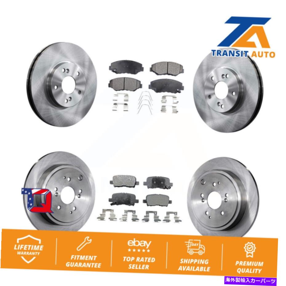 brake disc rotor 2003年から2008年のホンダパイロットのためのフロントリアディスクブレーキローターとセミメタルパッドキット Front Rear Disc Brake Rotors And Semi-Metallic Pad Kit For 2003-2008 Honda Pilot【並行輸入品】