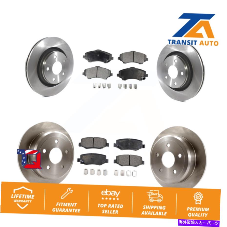brake disc rotor ジープラングラーJK用のフロントリアディスクブレーキローターとセラミックパッドキット Front Rear Disc Brake Rotors And Ceramic Pads Kit For Jeep Wrangler JK【並行輸入品】