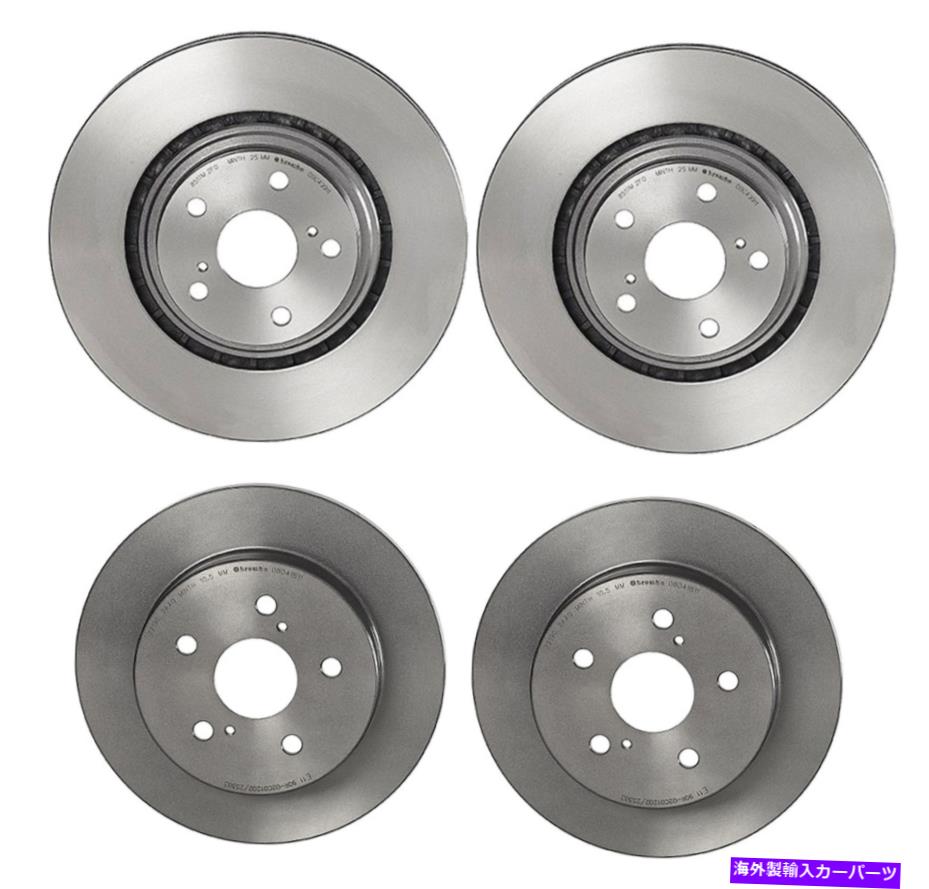brake disc rotor レクサスNX200T NX300 NX300H用のブレンボフロントおよびリアコーティングブレーキディスクローターキット Brembo Front and Rear Coated Brake Disc Rotors Kit for Lexus NX200t NX300 NX300h【並行輸入品】