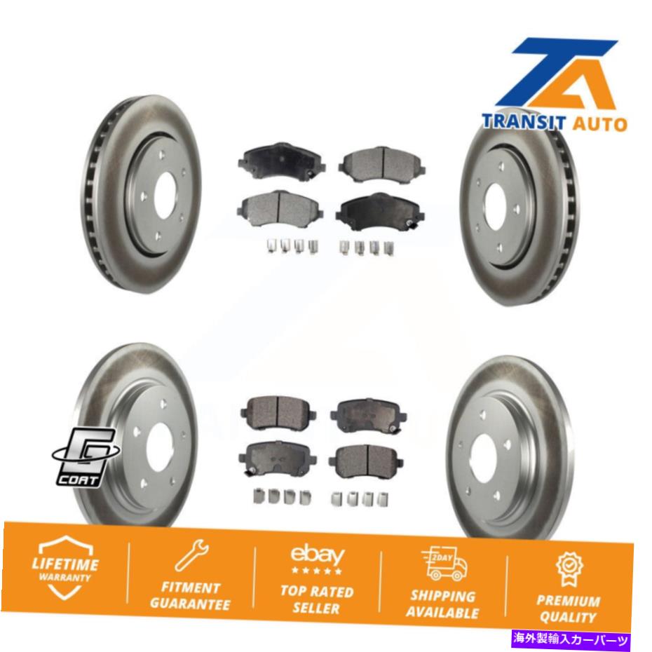 brake disc rotor ドッジグランドキャラバンタウン用のフロントリアコートブレーキローターセミメタリックパッドキット＆ Front Rear Coat Brake Rotor Semi-Metallic Pad Kit For Dodge Grand Caravan Town &【並行輸入品】