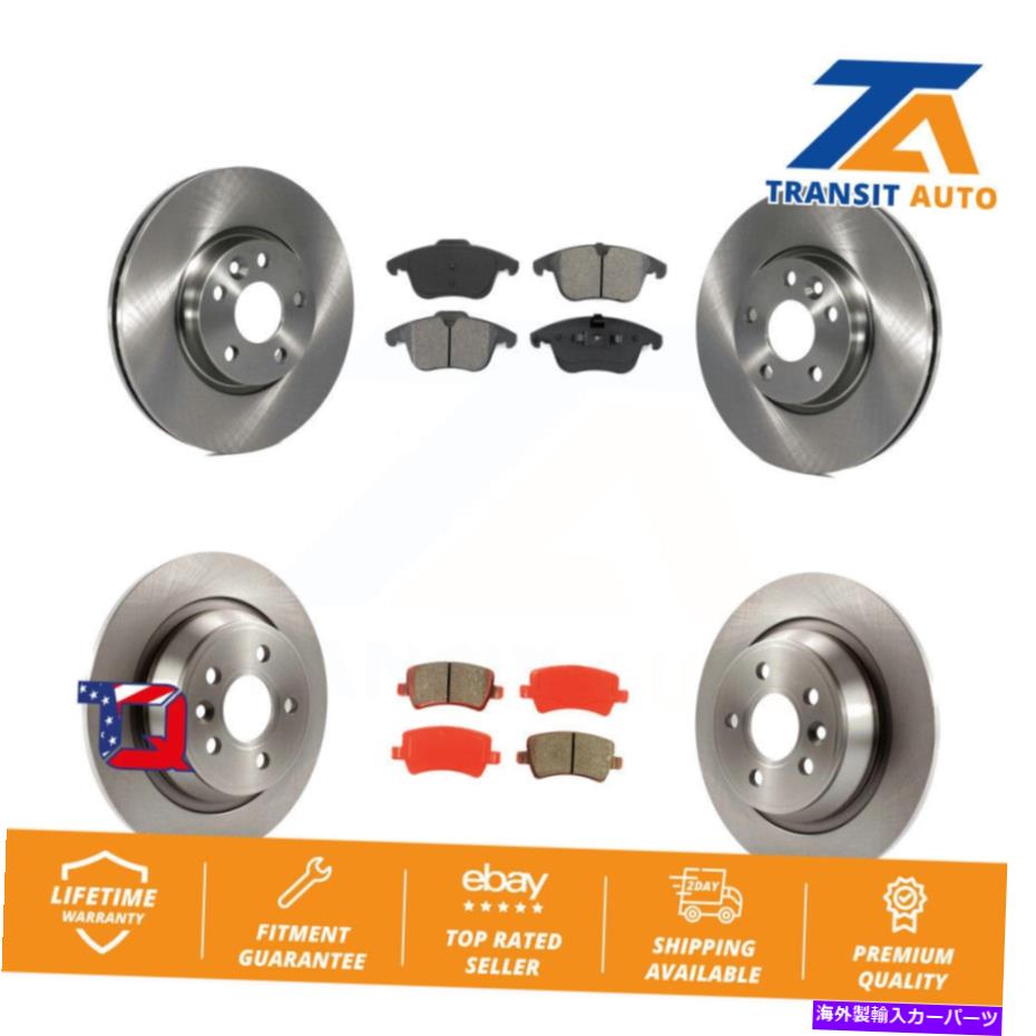 brake disc rotor 12-15ランドローバーレンジエヴォーク用のフロントリアブレーキローターとセミメタルパッドキット Front Rear Brake Rotor & Semi-Metallic Pad Kit For 12-15 Land Rover Range Evoque【並行輸入品】