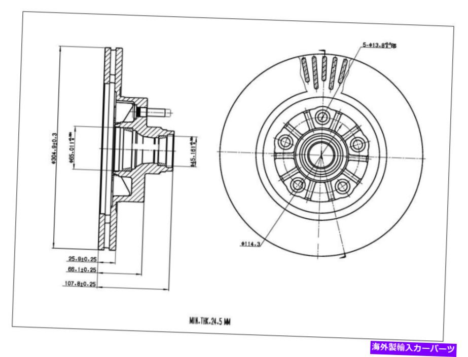 brake disc rotor [フロントドリルブレーキローターセラミックパッド]フィット01-03フォードエクスプローラースポーツRWD [Front Drill Brake Rotors Ceramic Pads] Fit 01-03 Ford Explorer Sport RWD【並行輸入品】
