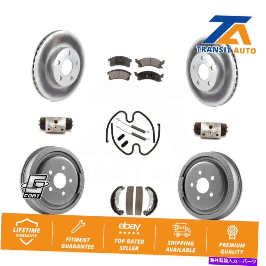 brake disc rotor シボレーキャバリエ用のフロントリアコーティングブレーキローターセラミックパッドドラムキット(9PC) Front Rear Coated Brake Rotors Ceramic Pad Drum Kit (9Pc) For Chevrolet Cavalier【並行輸入品】