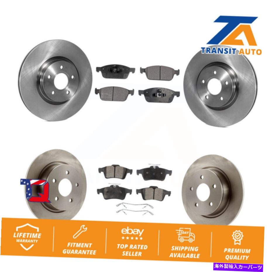 brake disc rotor フォードエスケープトランジットコネクト用のフロントリアブレーキローターとセミメタルパッドキット Front Rear Brake Rotor And Semi-Metallic Pad Kit For Ford Escape Transit Connect【並行輸入品】