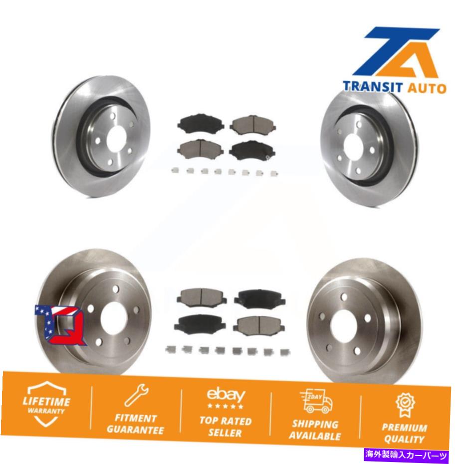 brake disc rotor ジープラングラーJK用のフロントリアディスクブレーキローターとセラミックパッドキット Front Rear Disc Brake Rotors And Ceramic Pads Kit For Jeep Wrangler JK【並行輸入品】